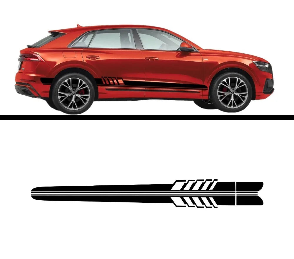 Universal Racing Stripe Car Decals(Side Skirts)