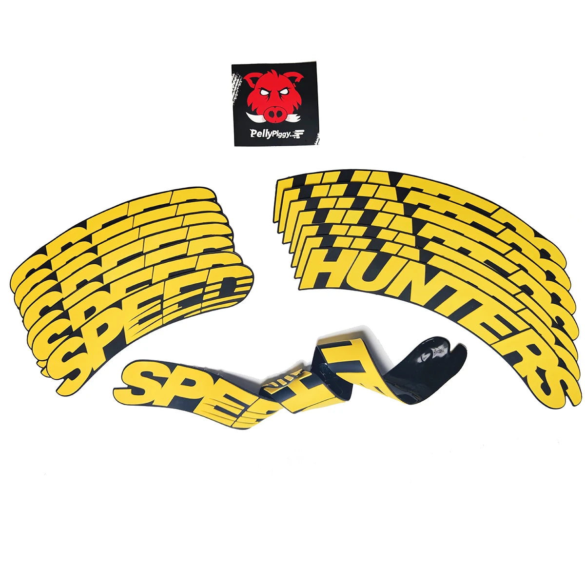 SPEEDHUNTERS 3D Tire Stickers – Universal PVC Car Tuning Decals (Set of 4)