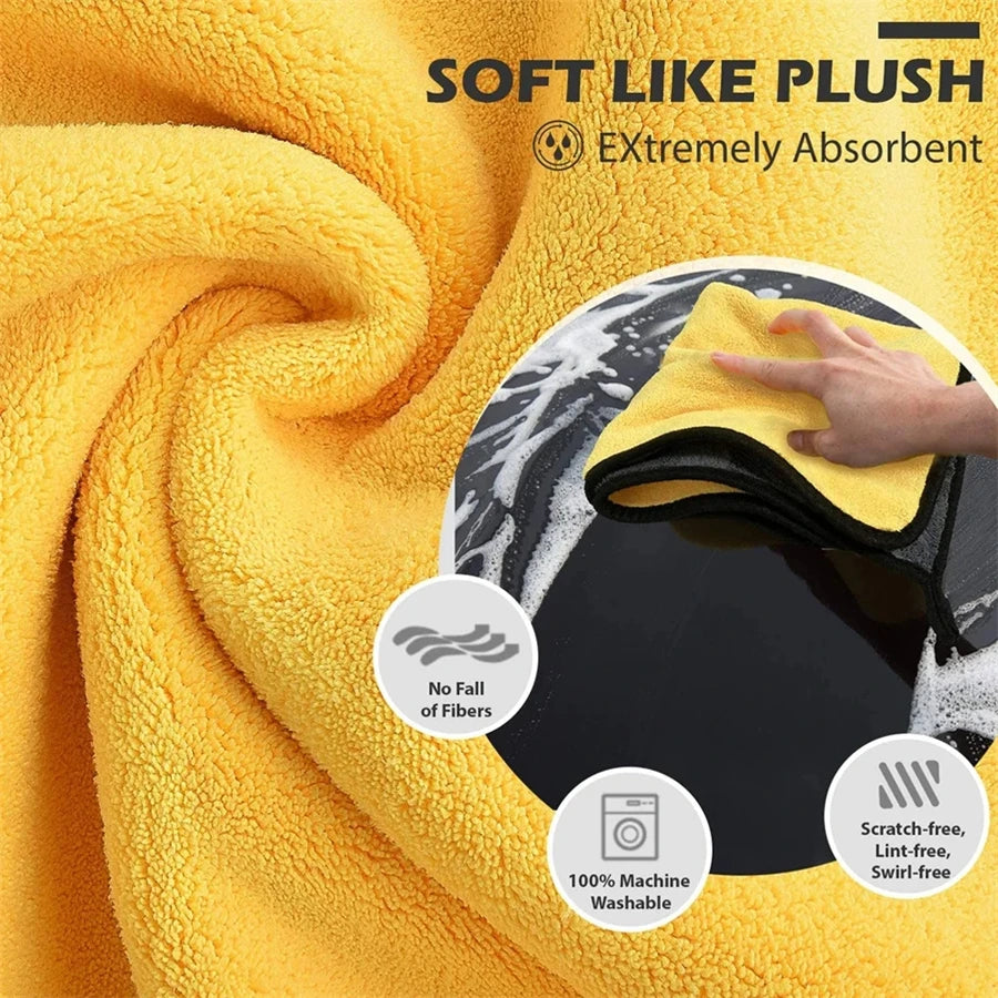 Microfiber Car Cleaning Towels (1/2/6pcs)
