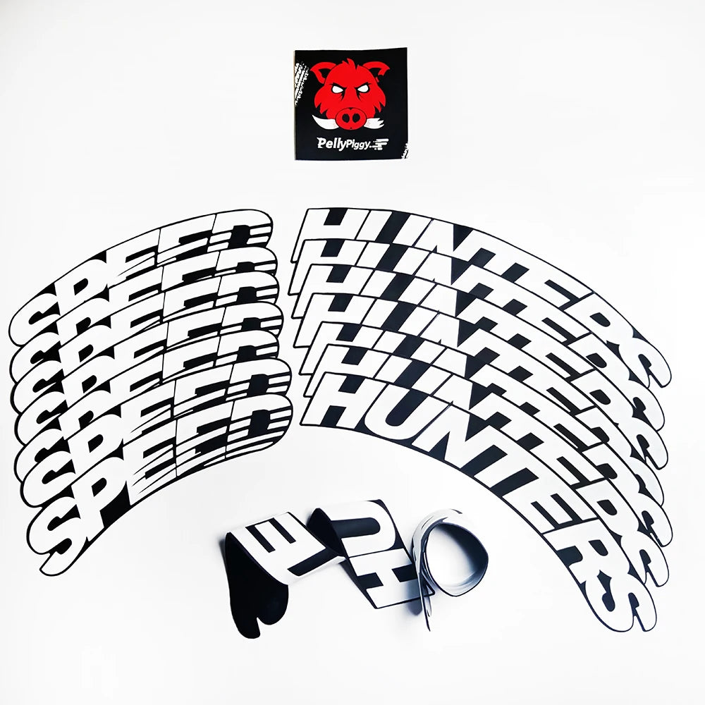 SPEEDHUNTERS 3D Tire Stickers – Universal PVC Car Tuning Decals (Set of 4)