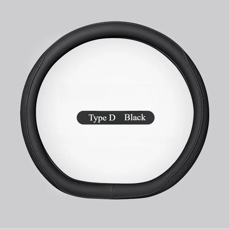 Perforated Leather Steering Wheel Cover – 15”