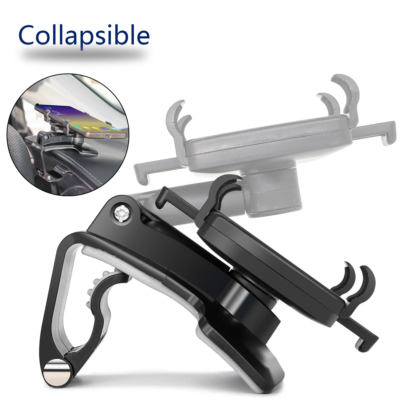 360° Dashboard Phone Mount – Universal Clip-On GPS & Phone Holder