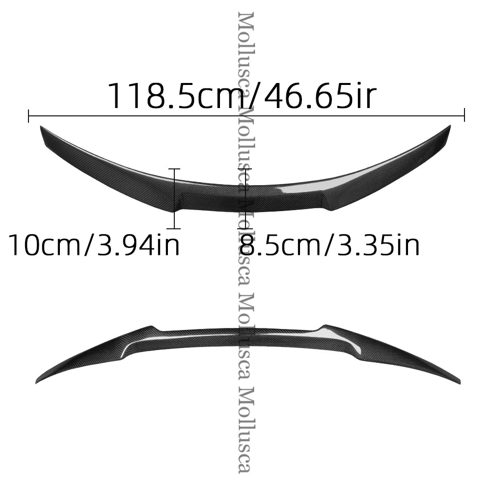 M4 Style Carbon Fiber Rear Spoiler for Infiniti Q60/Q60S (2013–2023) – Forged FR