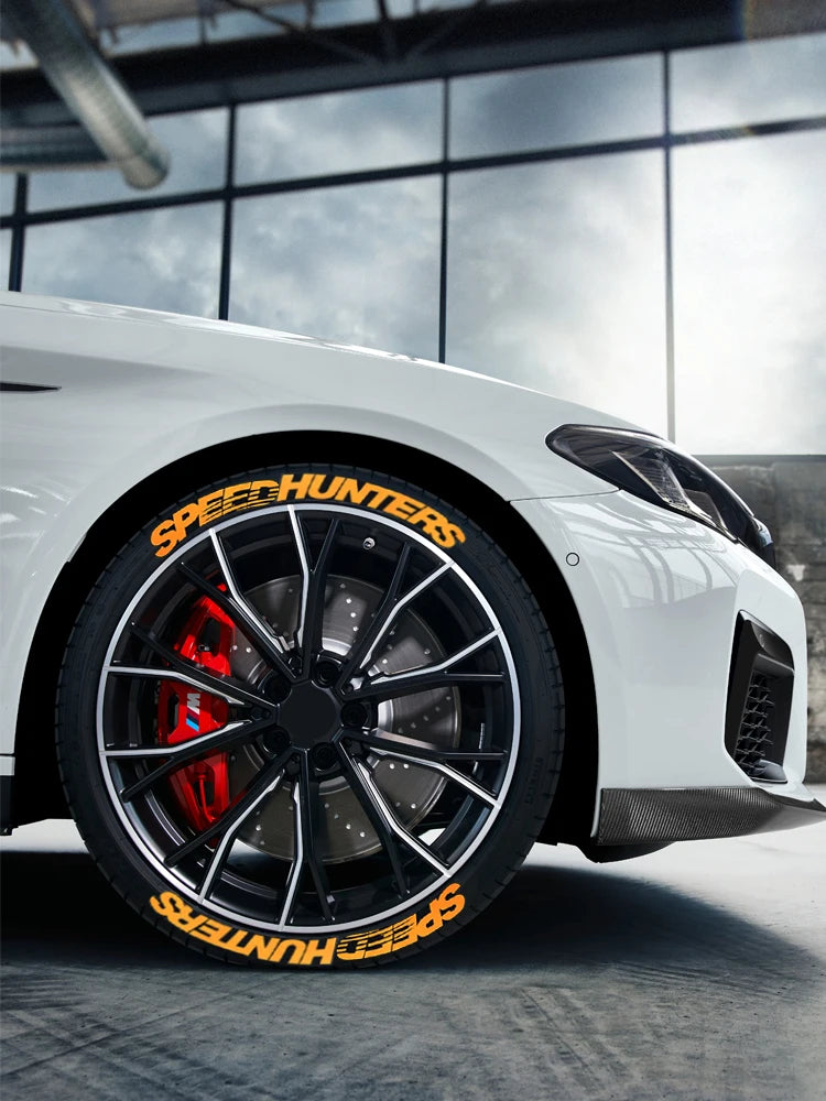 SPEEDHUNTERS 3D Tire Stickers – Universal PVC Car Tuning Decals (Set of 4)