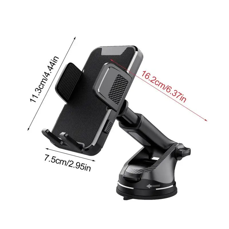 360° Rotating Phone Mount – Suction & Telescopic Holder for Windshield or Air Vent