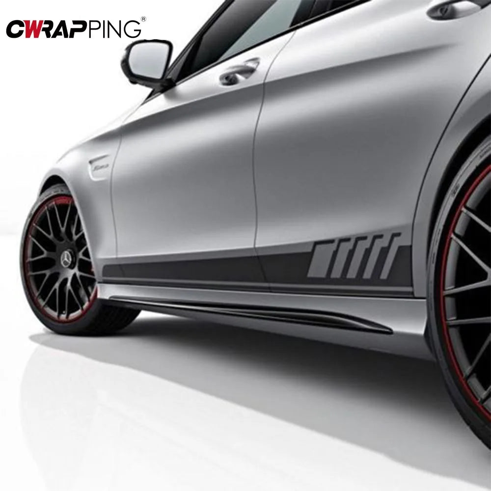 Universal Racing Stripe Car Decals(Side Skirts)