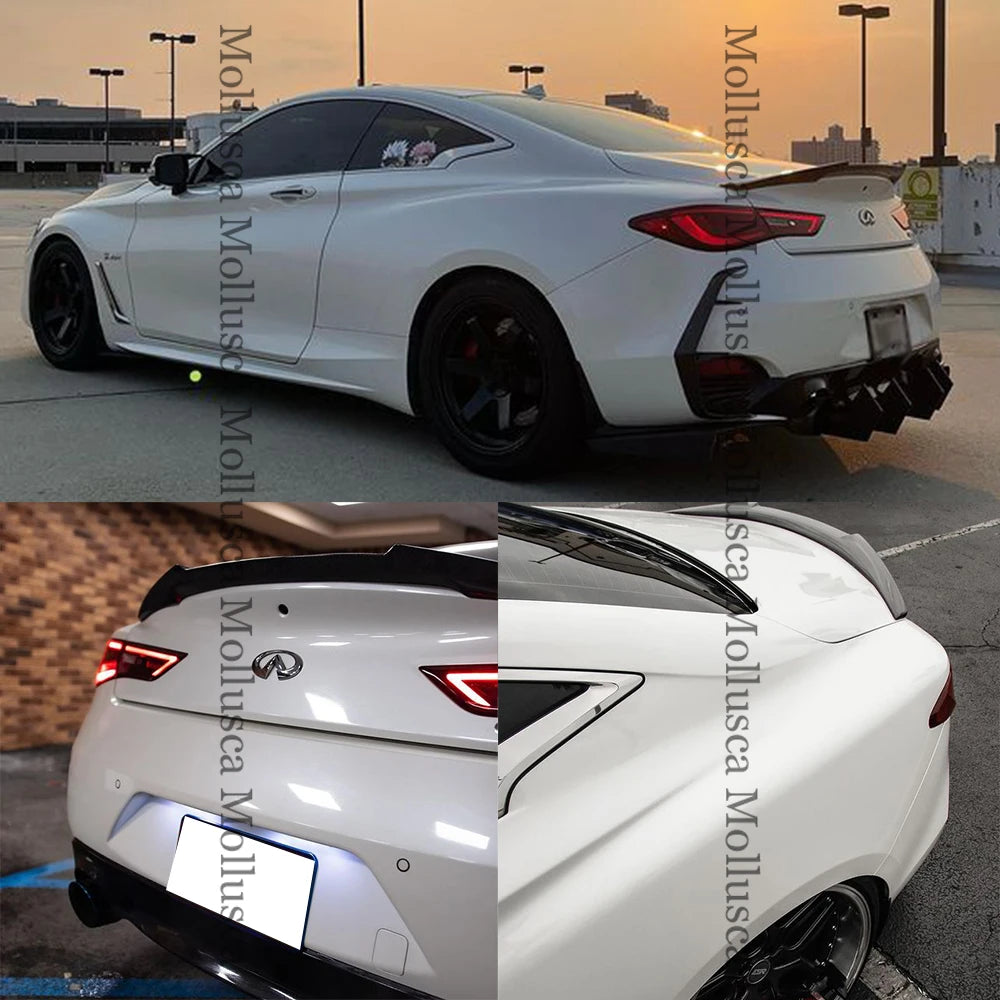 M4 Style Carbon Fiber Rear Spoiler for Infiniti Q60/Q60S (2013–2023) – Forged FR