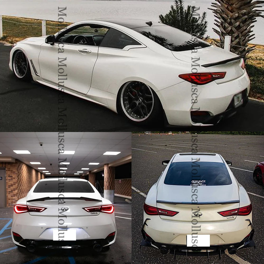 M4 Style Carbon Fiber Rear Spoiler for Infiniti Q60/Q60S (2013–2023) – Forged FR
