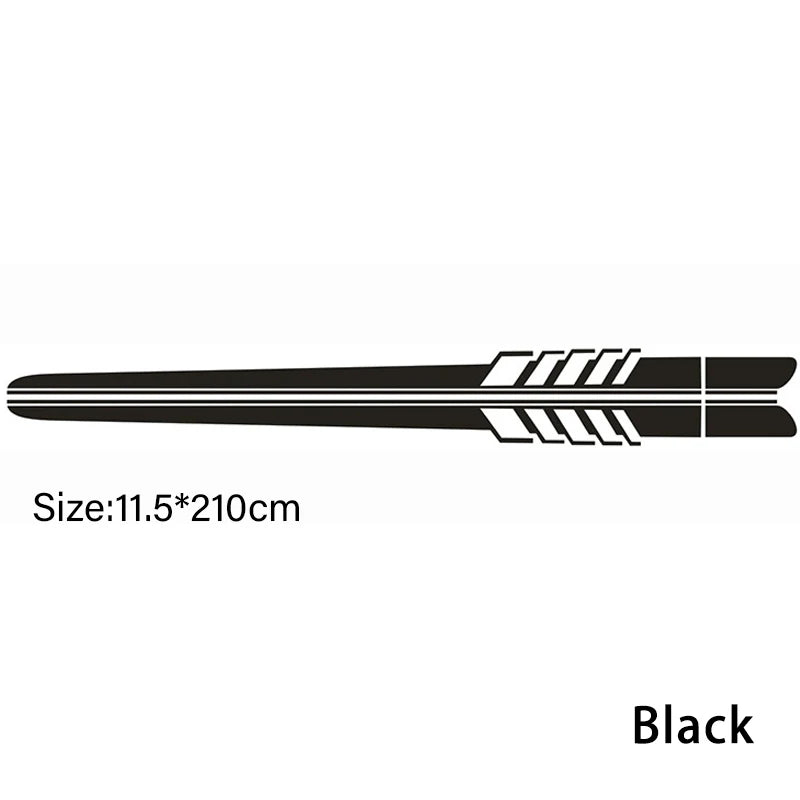 Universal Racing Stripe Car Decals(Side Skirts)