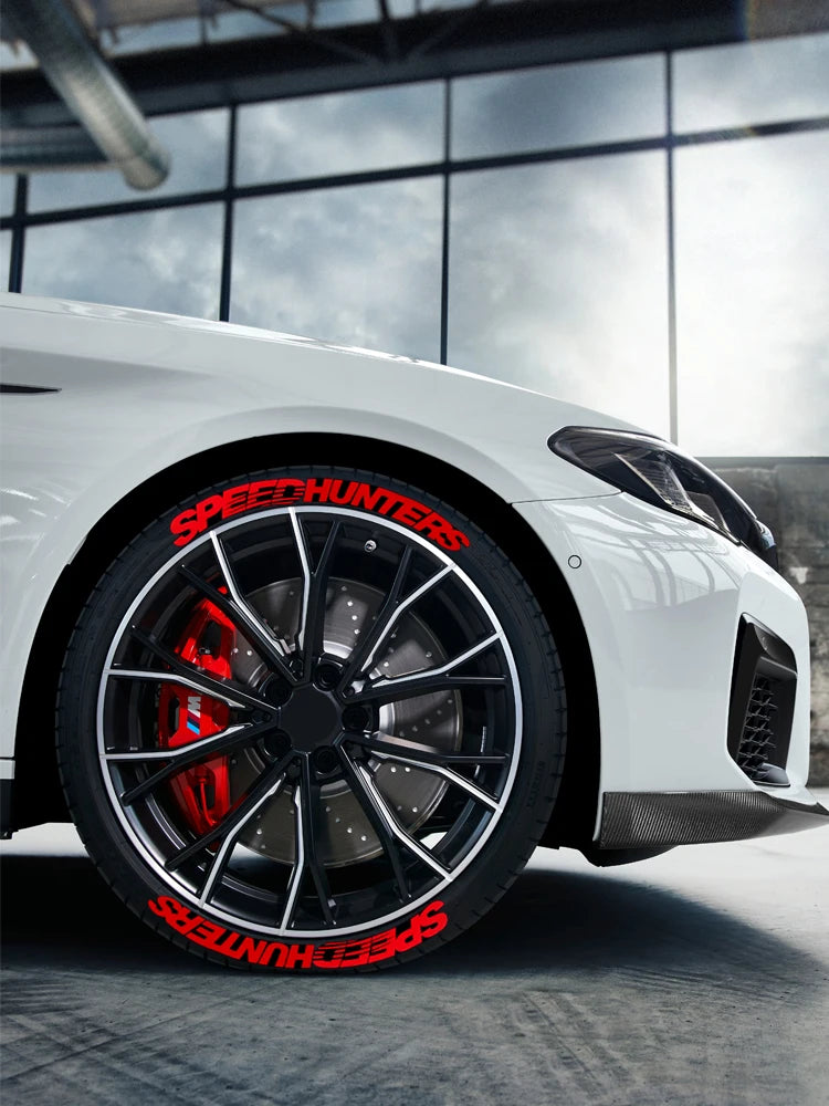 SPEEDHUNTERS 3D Tire Stickers – Universal PVC Car Tuning Decals (Set of 4)