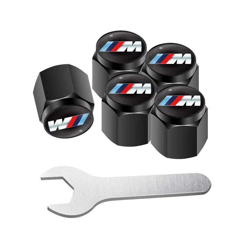 5pcs Metal Tire Valve Stem Caps – Fits BMW M Performance Models