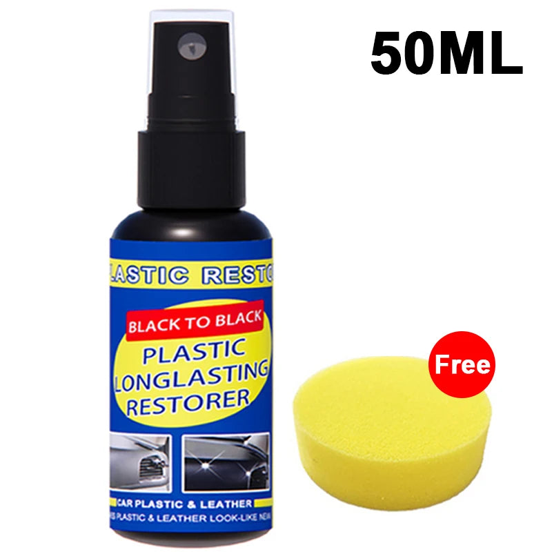 Car Plastic & Trim Restorer – Black Shine Coating & Sealant for Exterior Rubber & Plastic