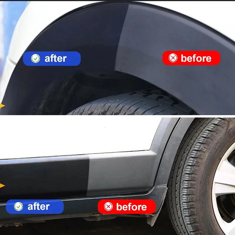 Car Plastic & Trim Restorer – Black Shine Coating & Sealant for Exterior Rubber & Plastic