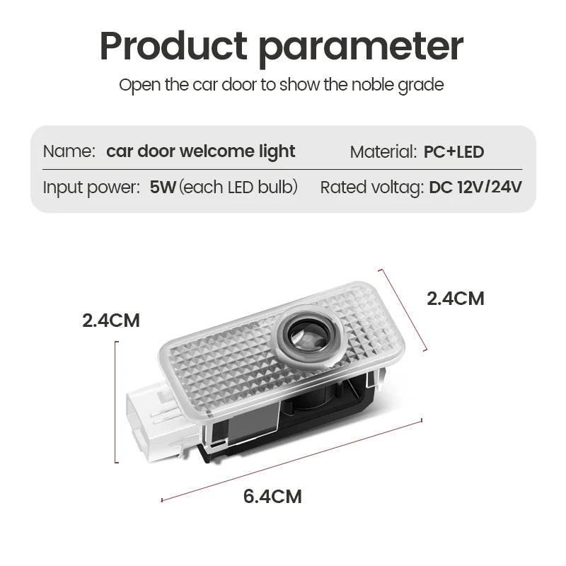 LED Car Door Welcome Projector Lights – For Audi S-Line Models