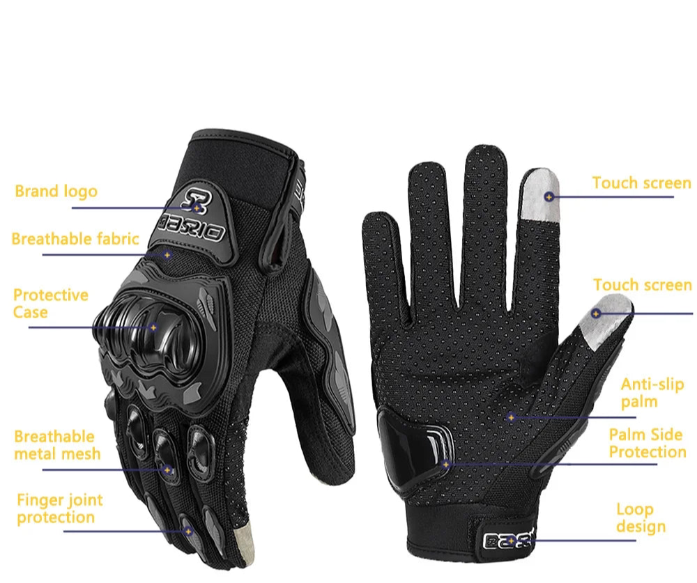Breathable Full-Finger Motorcycle Gloves