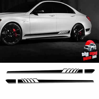 Universal Racing Stripe Car Decals(Side Skirts)