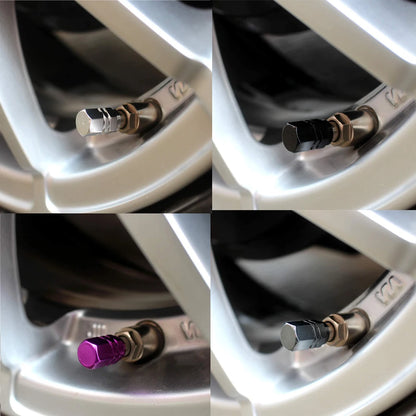 4Pcs Aluminum Tire Valve Stem Caps