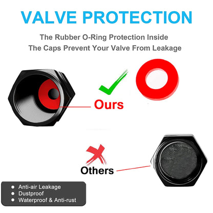 4Pcs Aluminum Tire Valve Stem Caps