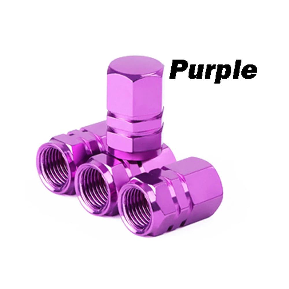 4Pcs Aluminum Tire Valve Stem Caps