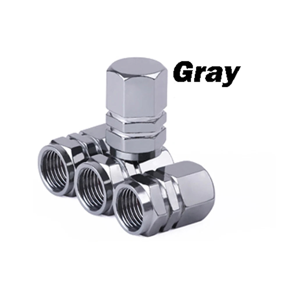 4Pcs Aluminum Tire Valve Stem Caps