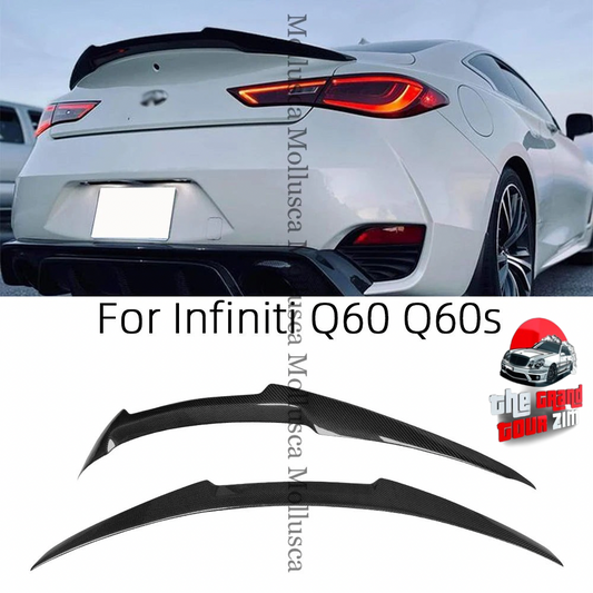 M4 Style Carbon Fiber Rear Spoiler for Infiniti Q60/Q60S (2013–2023) – Forged FR