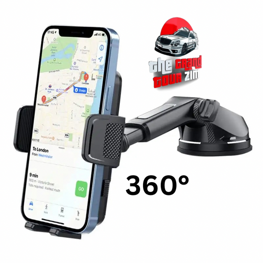 360° Rotating Phone Mount – Suction & Telescopic Holder for Windshield or Air Vent