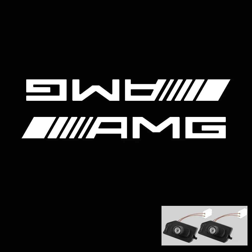 2PCS LED Angel Wings Welcome Lights – Mirror Projectors for Mercedes-Benz AMG