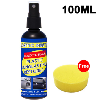 Car Plastic & Trim Restorer – Black Shine Coating & Sealant for Exterior Rubber & Plastic