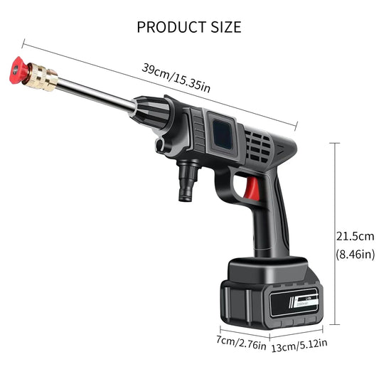 Cordless High-Pressure Car Washer – Portable Rechargeable Electric Cleaning Gun