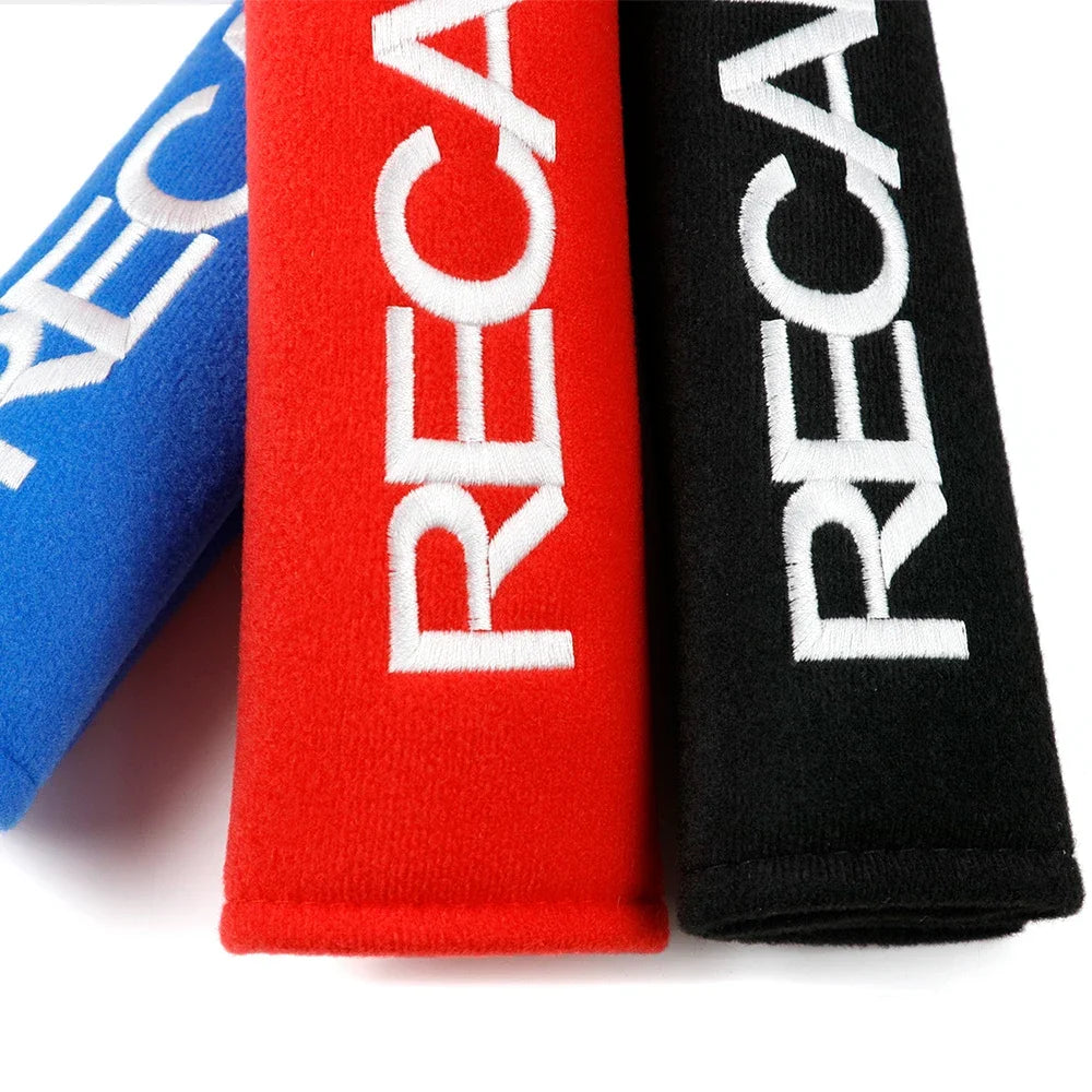 2pcs JDM-Style Embroidered Cotton Seat Belt Shoulder Pads