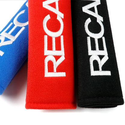 2pcs JDM-Style Embroidered Cotton Seat Belt Shoulder Pads