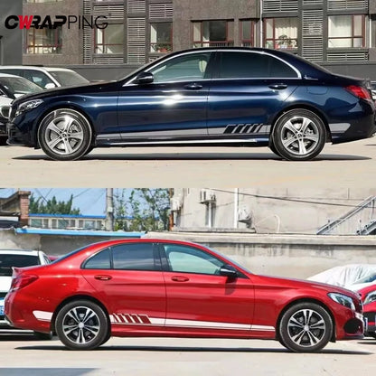 Universal Racing Stripe Car Decals(Side Skirts)