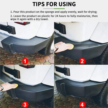 Car Plastic & Trim Restorer – Black Shine Coating & Sealant for Exterior Rubber & Plastic
