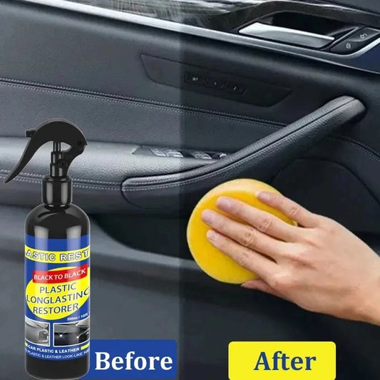 Car Plastic & Trim Restorer – Black Shine Coating & Sealant for Exterior Rubber & Plastic
