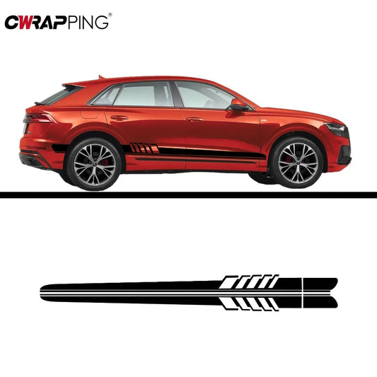 Universal Racing Stripe Car Decals(Side Skirts)