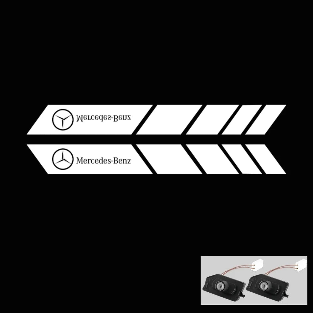 2PCS LED Angel Wings Welcome Lights – Mirror Projectors for Mercedes-Benz AMG