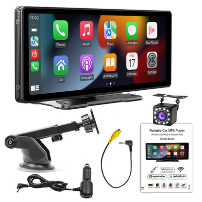 BQCC 10.26” Universal Car Multimedia Screen with Wireless CarPlay & Android Support