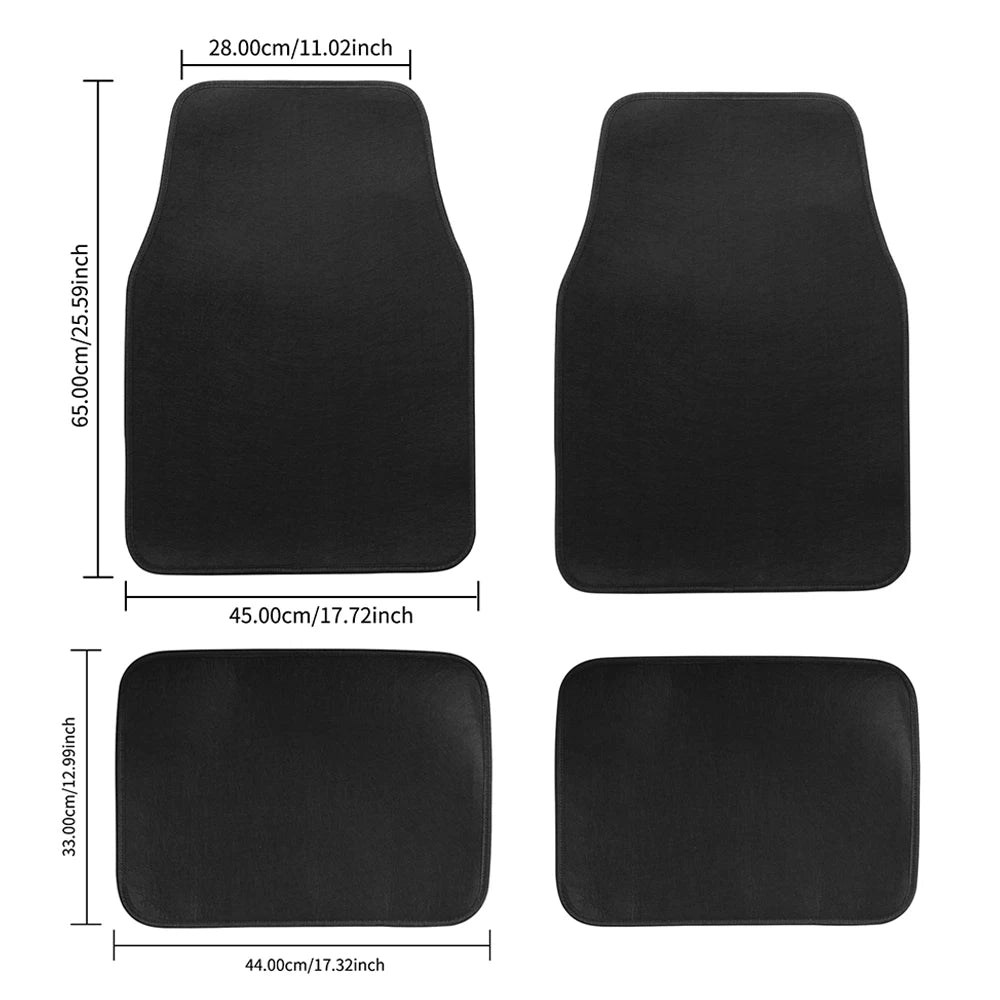 Universal Car Floor Mats – Front & Rear Set for SUVs, Sedans, and Vans