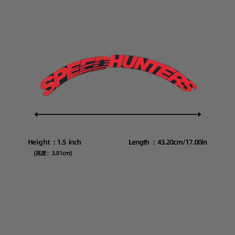 SPEEDHUNTERS 3D Tire Stickers – Universal PVC Car Tuning Decals (Set of 4)