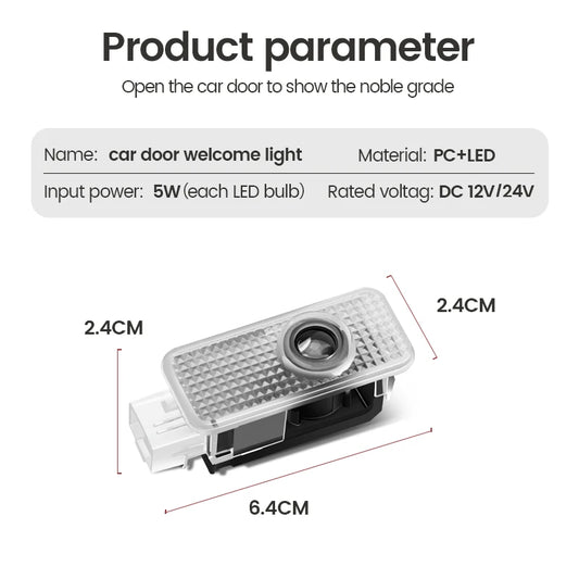 LED Car Door Welcome Projector Lights – For Audi S-Line Models