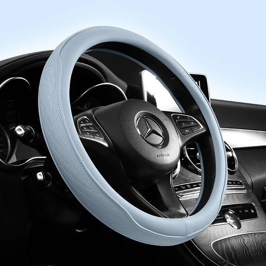 Perforated Leather Steering Wheel Cover – 15”